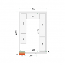 TEFCOLD CR 180x270x220 Panely ke stavebnicovým boxům 80 mm 